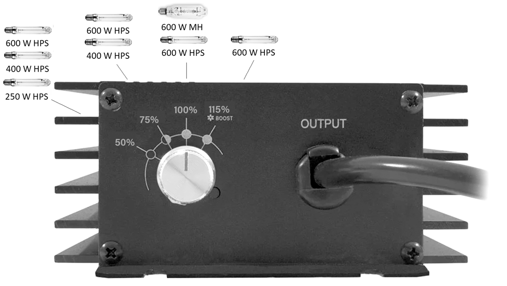 LUMii BLACK 600w Electronic Ballast